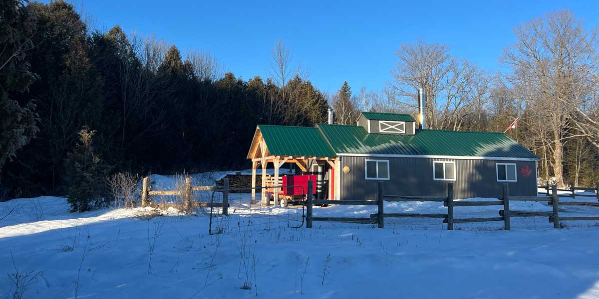 Sugar Shack with red sleigh